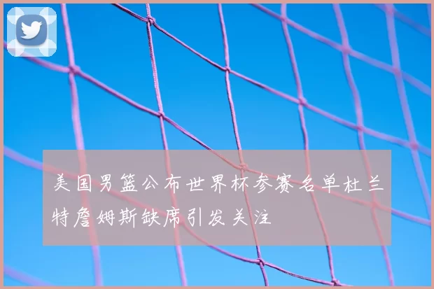 美国男篮公布世界杯参赛名单杜兰特詹姆斯缺席引发关注